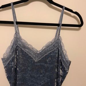NWT Blue Crushed Velvet Dress